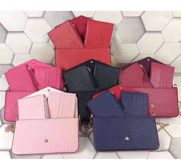 

for leather color purse lady fashion chain chain bag deluxe card new dinner bag wallet phone pure shoulder classic pack handbag mini wo gdie, Red;black