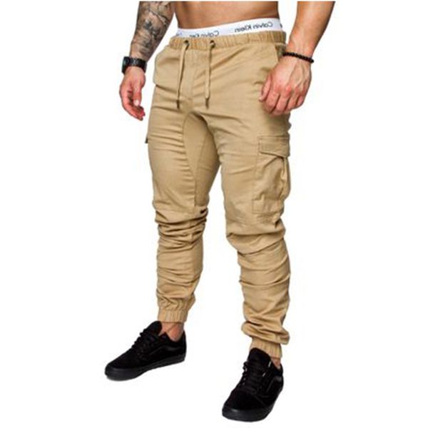 

borruice new style city tactical freight pants men's casual pants joggers cotton many pockets stretch flexible men's sportpants, Black
