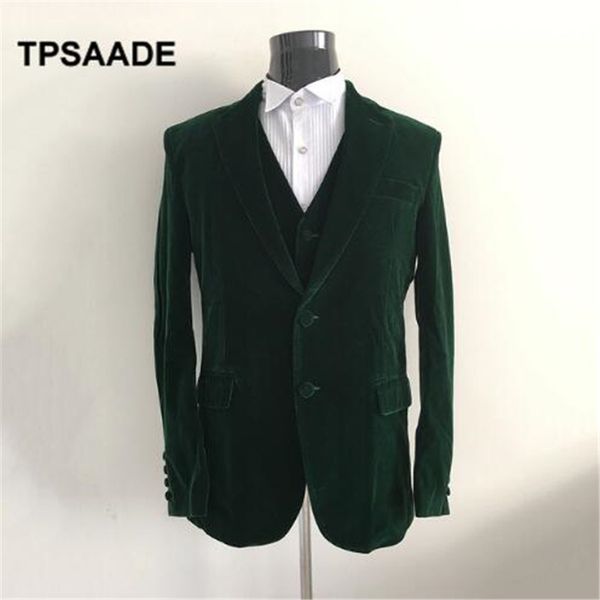 

dark green velvet tailored men suit for wedding tuxedo men suit terno masculino custom made suits 3 pieces(jacket+pants+vest, White;black