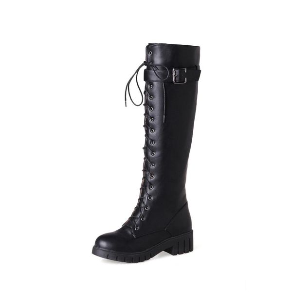 

female 18 years autumn and winter models comfortable with the square with the strap size code 40-43 high, Black