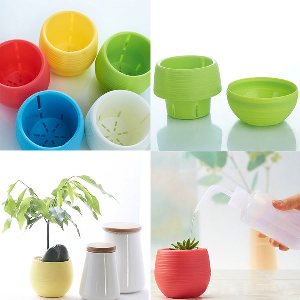 

пластиковый мини-горшок для защиты от воды и засухоустойчивости травяная кровать садовый горшок с сетчатой ​​структурой горшки для суккулент