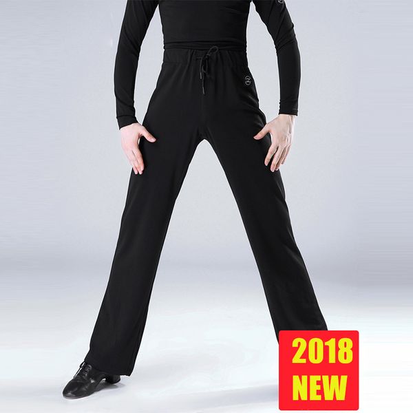 

latin dance pants men's ballroom cha cha performance male loose modern dancing trousers pants wide leg s-xxl dl2628, Black;red