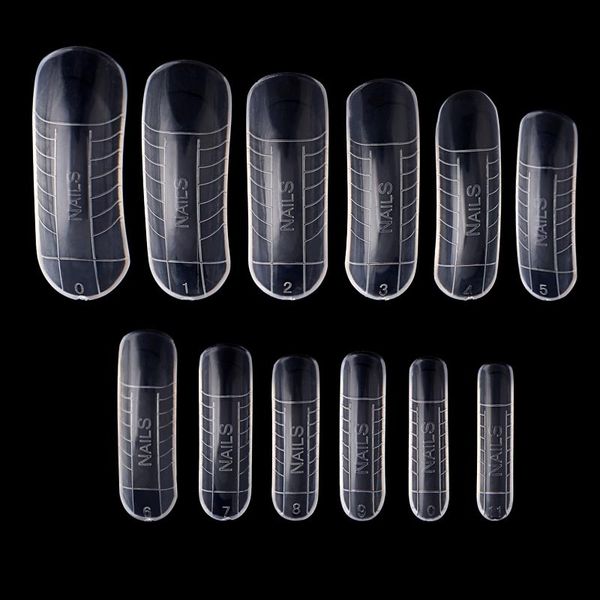 

poly gel quick building nail mold dual forms tips clip finger extension nail art uv builder gel tool, Red;gold