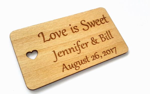

personalized love wedding tags , custom engraved wooden tags, wedding favor tags, rustic , bridal shower favor tags