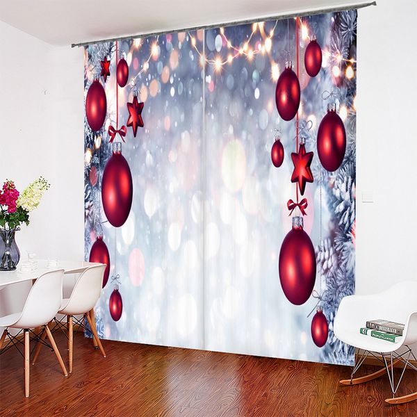 2019 New Curtain Christmas Theme Gift On The Christmas Tree Design