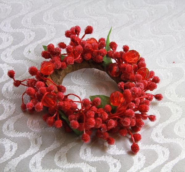 

christmas napkin rings pearl flower napkin ring, wedding decoration holder