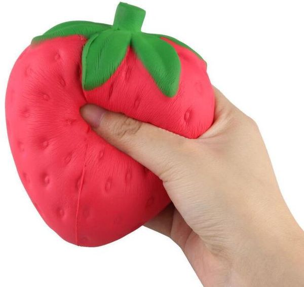 

decompression toy 12cm big colossal strawberry squishy jumbo simulation fruit kawaii artificial slow rising squishies queeze fidget toy