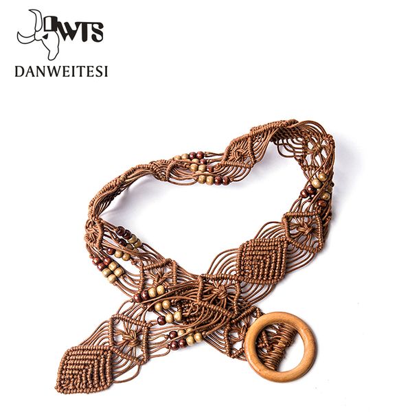 

dwts] designer belts woman mens belts girls braided belt women candy skinny cinturones mujer hand woven rope belt, Black;brown