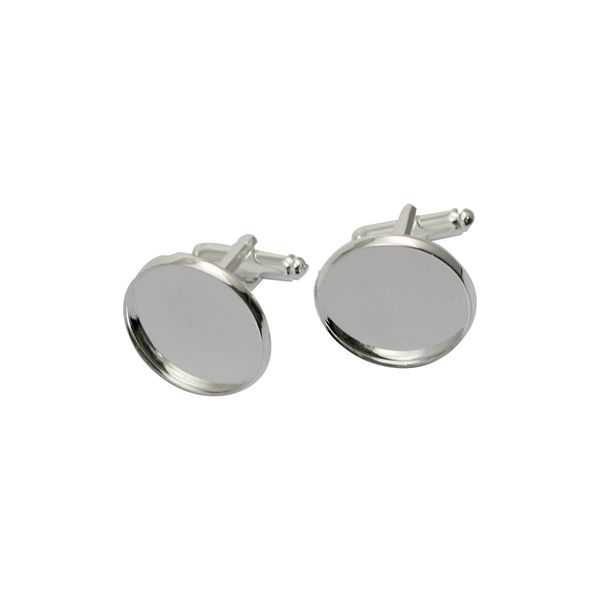 

beadsnice brass silver plated cufflink blanks fit 20mm bezel sold by lot (20pcs)