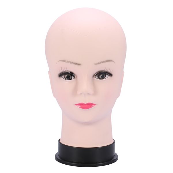 Femmina Manikin Model Parrucca che fa pratica di styling Practice Parrucchiere Cosmetology Bald Mannequin Cappello Cappello Cappuccio Cappello Display Make Up Tools