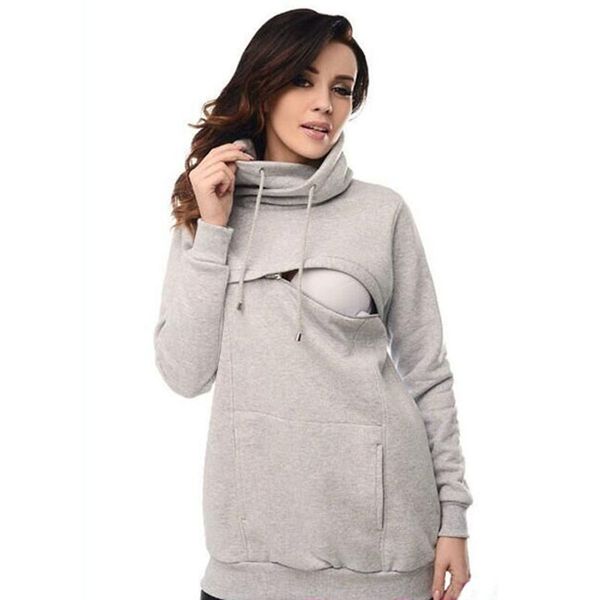 

plus size 5xl maternity pregnancy hoodies women long sleeve nursing breastfeeding hoodie for pregnant breast feeding clothes, White