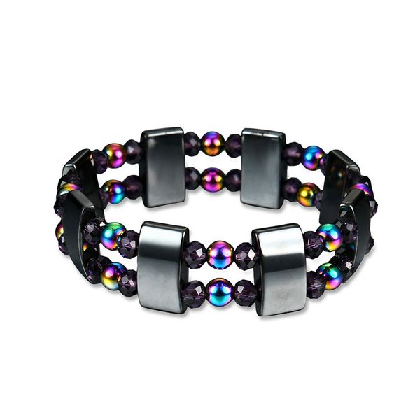 

fashion natural stone beads double layers bracelet bangles for men women jewelry gifts pulseras wholesale accessories, Black