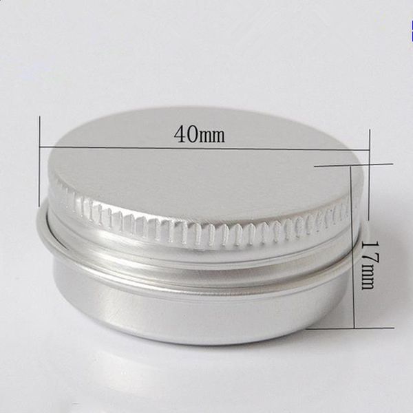 15ml de alumínio Balm Tin Pot Nail Art Maquiagem Lip Gloss Container rosca. tamanho: 40 * 17 milímetros