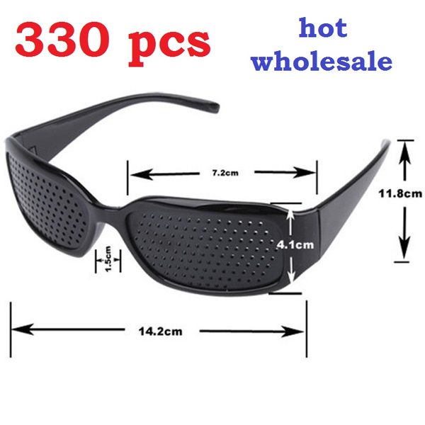 DHL Free 330 Pz New Black Unisex Vision Care Pin Hole Occhiali da vista Pinhole Occhiali Occhio Esercizio Vista Migliorare la guarigione naturale