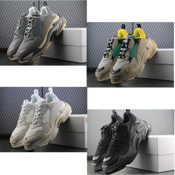 

Newest - BL Triple S 17FW Sneakers for men women Running shoes Vintage Kanye West Old Grandpa Trainer Sneaker fashion shoe outdoor boots A01