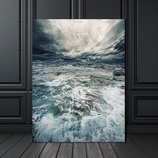 

wall picture home decor canvas decoration for living room canvas painting wall art picture print on seawater poster no frame