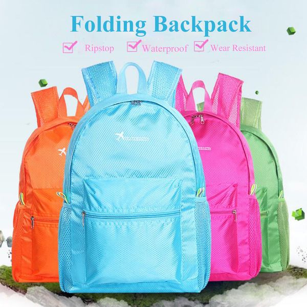 

Ultra lightweight anti tear foldable backpack waterproof hiking daypack bag handy folding wear re i tant travel port opp bag