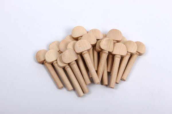 Novos 5 conjuntos 20pcs Violin Peg 4/4 Natural Wood Maple Wood, Acessórios de Violina de Tamanho Completo # 9