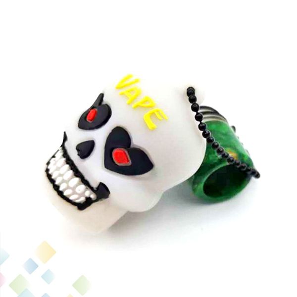 

Skull Resin Drip Tips 810 Proof Dust Driptip Dustproof Plastic Silicone Cap Mouthpiece for Vape 810 Tanks TFV12 TFV8 DHL Free