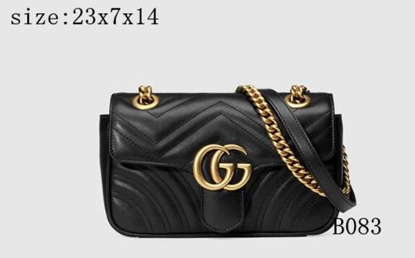 

Women Marmont Messenger Bag Long Chain PU Leather Shoulder Bags Ancient Gold Chain Waist Handbags Totes wallet 152