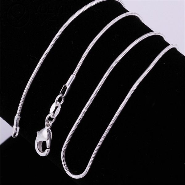 

clavicle chain, auniquestyle silver plated 1mm snake chain necklace 925 stamped for women fashion jewelry 16-24inch