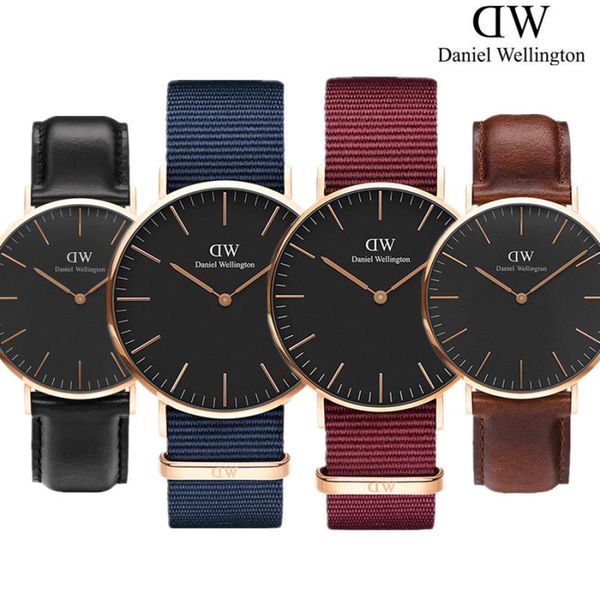 

New Mens womens Daniel Wellington watches 40mm Men watches 36 Women Watches DW Quartz Watch Female Clock Relogio Montre Femme