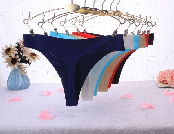 

Womens Low Waist Underwear Piece Seamless Ice Silk Sexy Underwear Comfort Womens G-string Sexy Breathable T Pants
