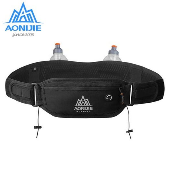 

aonijie marathon running waist pack hydration belt with 2pcs 170ml water bottles for marathon hiking cycling climbing