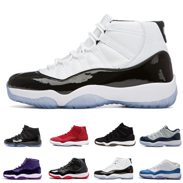 

2018 Cheap blue sport sneaker trainers 11 men Woman Basketball Shoes 11s Gym Red Space Jam 45 bred 72-10 concord gamma unc legend
