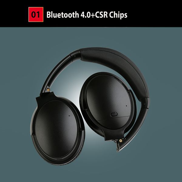 

Hight Quality V12 ANC Wireless Headphones Noise Cancelling Bluetooth Gaming Headset Stereo Gaming Earbuds Built-in mic free-hands PK QC35