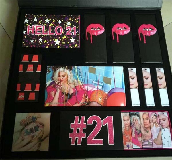 

Drop makeup et momager hello 21 t birthday collection lip glo lip tick pretty eye hadow highlighting palette kit big black box co metic