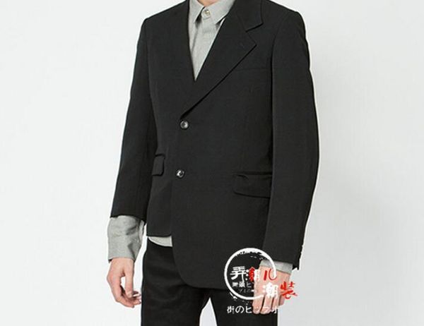 

s-5xl 2018 spring men's new fashion customized personality casual asymmetric irregular suit, White;black