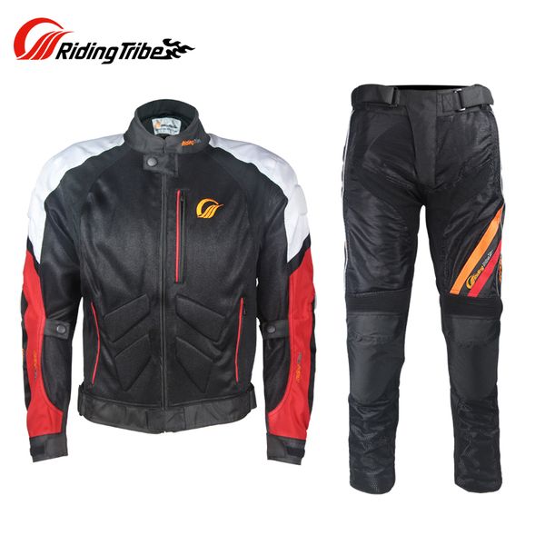 

men's breathable motorcycle racing jackets pants clothing suits summer motocross gear pads jacket trousers motos chaqueta