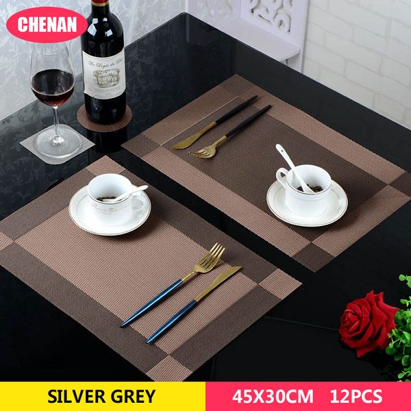

placemat fashion pvc dining table mat disc pads bowl pad coasters waterproof table cloth pad slip-resistant dining mat