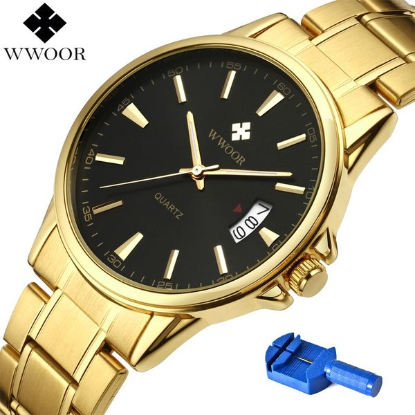 

new wwoor watch man sport luminous hands date waterproof men watch business male clock watchband fixing tool wrist, Slivery;brown