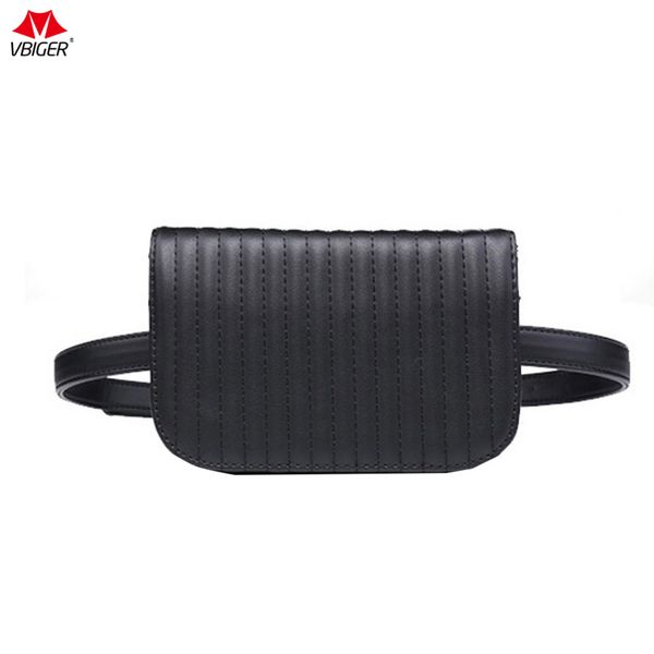 

vbiger fashion women waist pack pu leather waist bag casual fanny pack with adjustable strap and stripe pattern