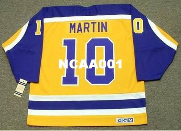 

мужчины #10 рик мартин лос-анджелес кингз 1981 ccm старинные ретро хоккей джерси или обычай любое имя или номер ретро джерси, Black;red