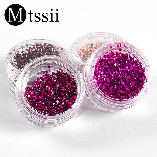 

mtssii 4 box/set shining spangles for nails laser nail art sequin 1mm round pentagram design nail accessories flake, Silver;gold