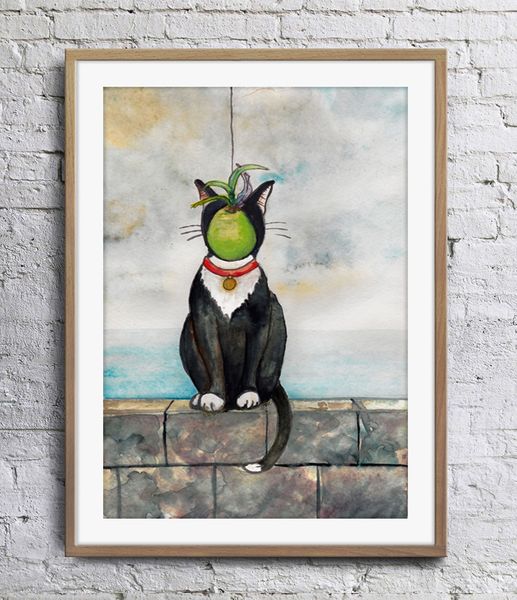 

animal cat pets art painting print wall decor pictures art print home decor poster unframe 16 24 36 47 inches
