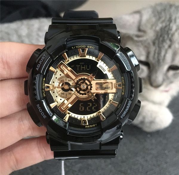 

Wholesale Shock Sport Wrist Watches G Style Waterproof Men's Watches Rubber Strap All Function Work AAA Quality Military Watches With Box