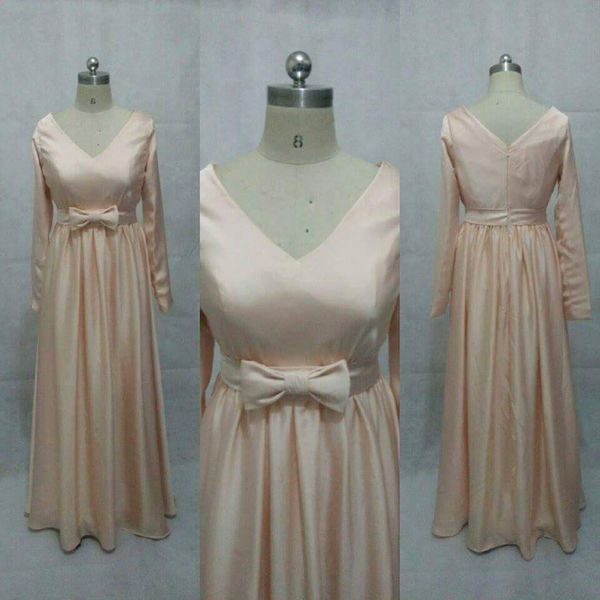 

real ps elegant women a-line long sleeveless satin pink prom dresses floor length zipper long v-neck evening gowns custom made, Red