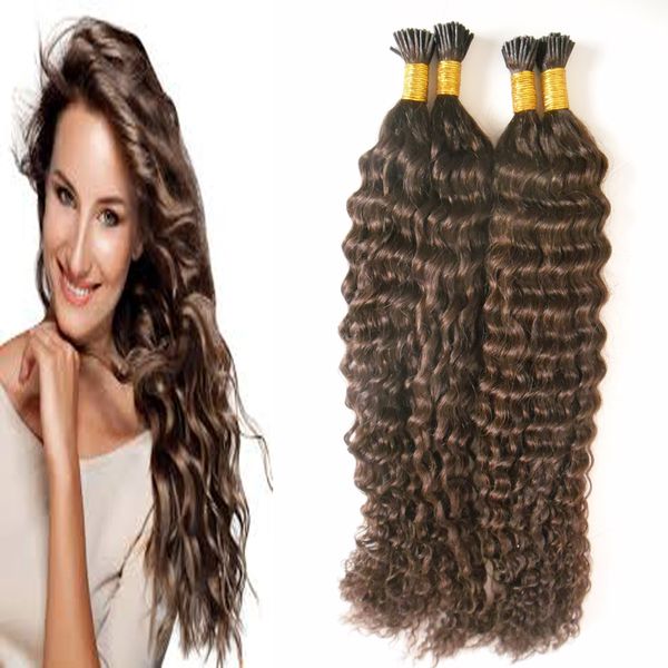 I Tip Hair Extensions 200g 200s Kinky Curly Fusion Hair I Tip