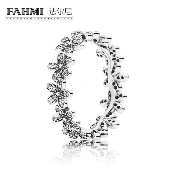 

fahmi 100% 925 sterling silver 1:1 original authentic charm 190934cz temperament fashion glamour retro ring wedding women jewelry, Slivery;golden