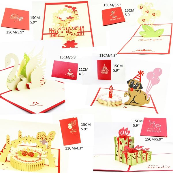 6er-Pack Geburtstagsparty-Dekorationen, Kinder-Grußkarten, Geburtstagsparty-Geschenke, 3D-Geburtstags-Pop-up-Karten, Grußkarte