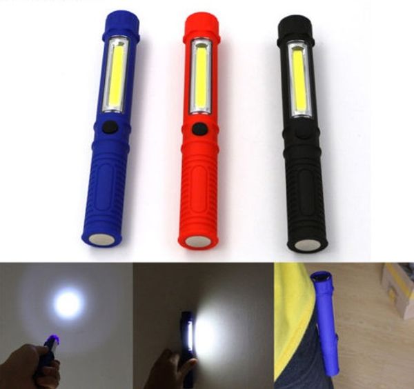 

cob led mini working inspection light flashlight pocket penlight with magnet multifunction maintenance flashlight hand torch lamp car