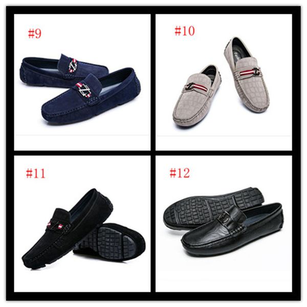 

2018 leather casual men shoes fashion men flats round toe comfortable office men dress shoes plus size 38-44, Black