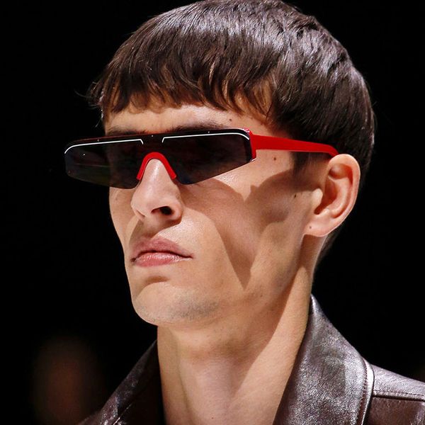

jackjad 2018 fashion cat walks show shield style sunglasses men women cool unique brand design sun glasses 18099, White;black