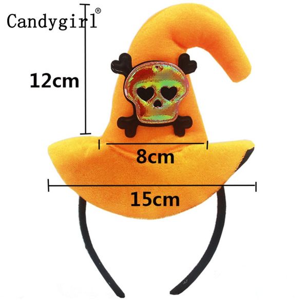 

горячий оранжевый хэллоуин летучие мыши ленты для волос обруч черепа 6 шт. аксессуары для волос застежка демона тыквы ведьма шляпа повязка н
