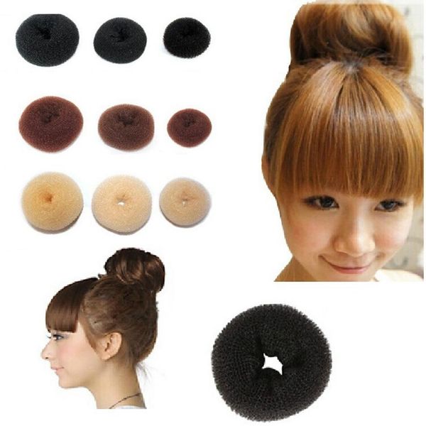 Hair Donut Black Nylon Sponge Taenia Headbands Hair Donut Hairdisk