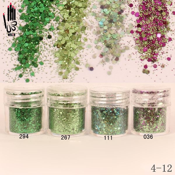

1 jar/box 10ml 3d nail grass green color mix nail glitter powder sequins powder for art decoration optional 300 colors 4-12, Silver;gold